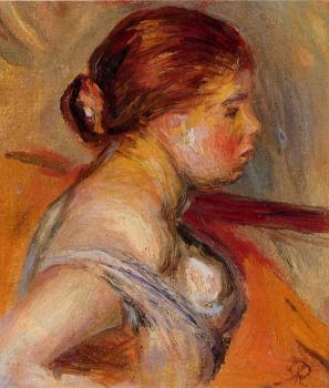 Pierre Auguste Renoir : Head of a Young Girl II
